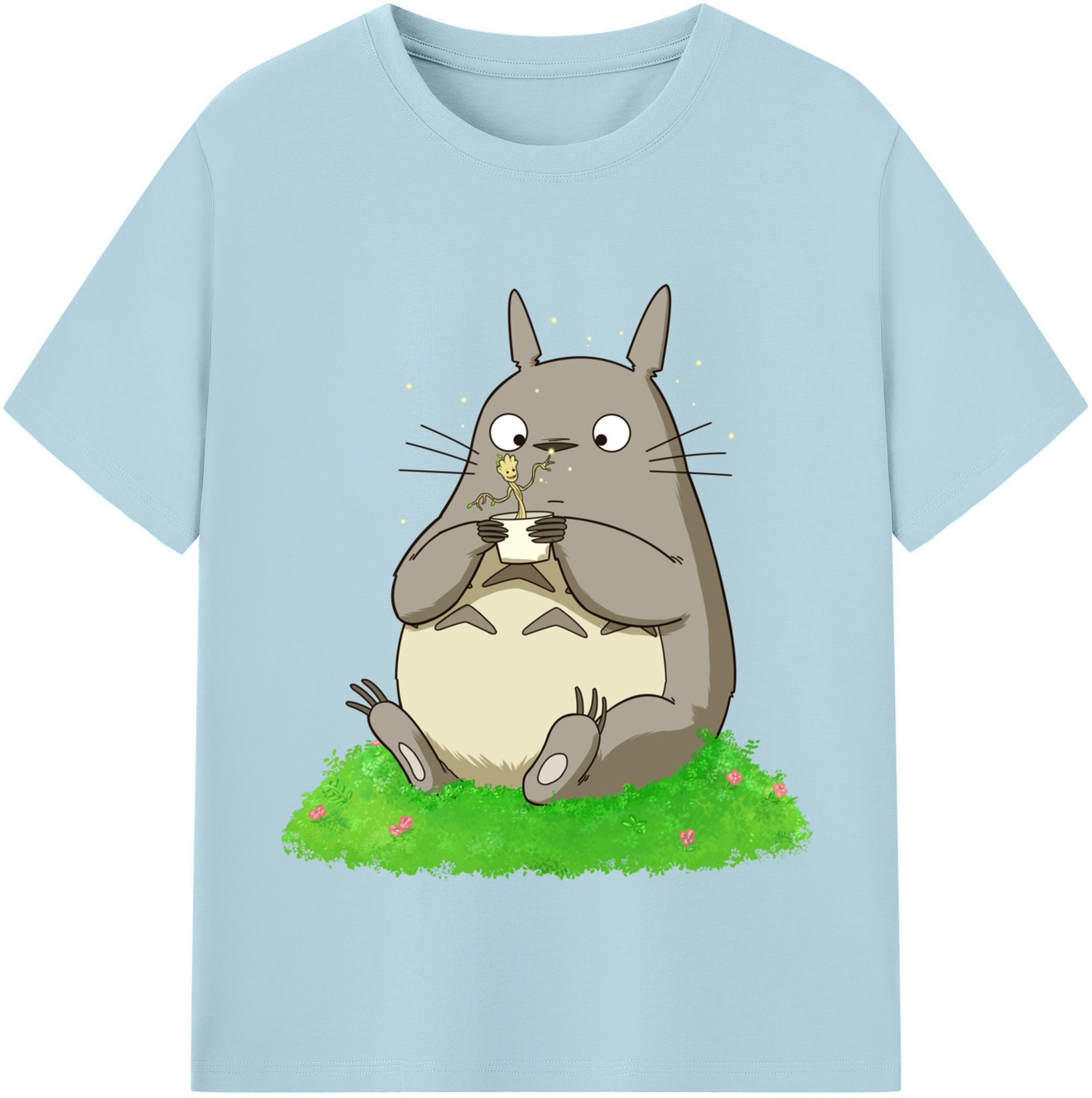 （画像用） となりのトトロ 草壁メイ 草壁サツキ My Neighbor Totoro Satsuki Kusakabe Mei Kusakabe 綿100％半袖Tシャツ（フロントプリント）